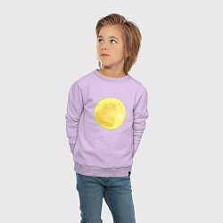 Свитшот хлопковый детский Луна и звезды, цвет: лаванда — фото 2