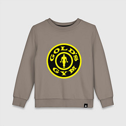 Свитшот хлопковый детский Golds GYM, цвет: утренний латте