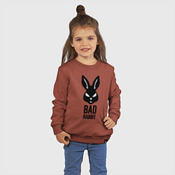 Свитшот хлопковый детский Bad rabbit, цвет: кирпичный — фото 2