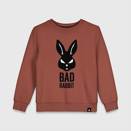 Детский свитшот Bad rabbit / Кирпичный – фото 1