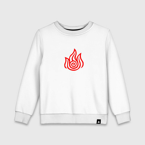 Детский свитшот Рисованный символ народа огня / Белый – фото 1