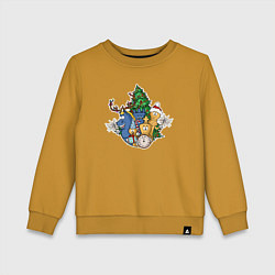 Свитшот хлопковый детский InChess New Year Limited Edition 2023, цвет: горчичный