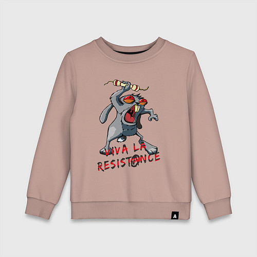 Детский свитшот La resistance / Пыльно-розовый – фото 1