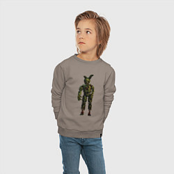 Свитшот хлопковый детский Springtrap, цвет: утренний латте — фото 2