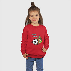 Свитшот хлопковый детский Футбол - лучший вратарь, цвет: красный — фото 2