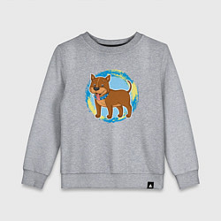 Детский свитшот Мультяшный милый бультерьер собака