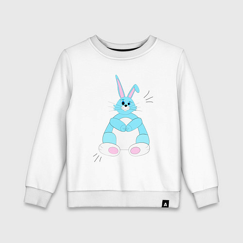 Детский свитшот Косой кролик / Белый – фото 1