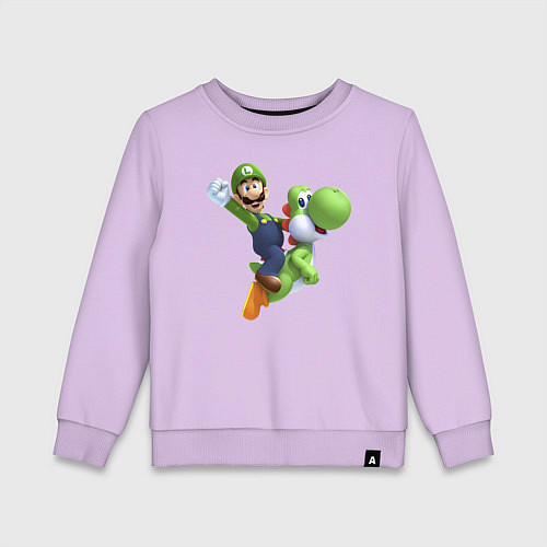 Детский свитшот Луиджи на Йоши / Лаванда – фото 1