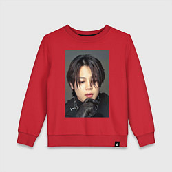 Свитшот хлопковый детский Handsome Jimin, цвет: красный