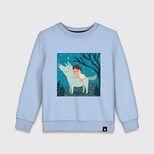 Детский свитшот Принцесса Мононоке и волк милая / Мягкое небо – фото 1