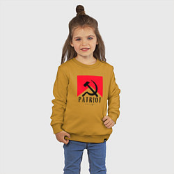 Свитшот хлопковый детский USSR Patriot, цвет: горчичный — фото 2