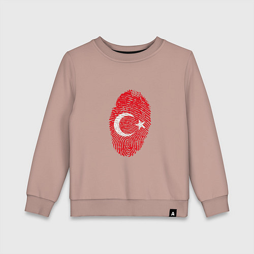 Детский свитшот Отпечаток Турции / Пыльно-розовый – фото 1