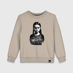 Детский свитшот Маленькая Уэнсдэй в готическом стиле