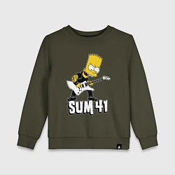 Детский свитшот Sum41 Барт Симпсон рокер