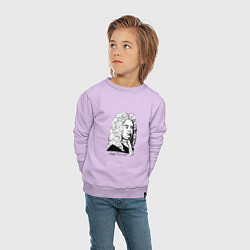 Свитшот хлопковый детский Георг Фридрих Гендель, цвет: лаванда — фото 2