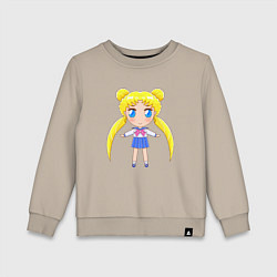 Свитшот хлопковый детский Sailor moon chibi, цвет: миндальный