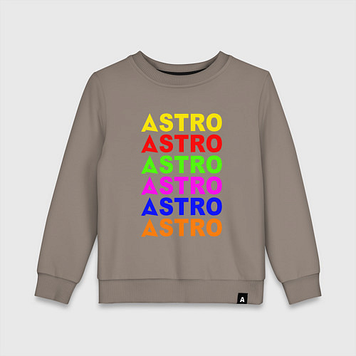 Детский свитшот Astro color logo / Утренний латте – фото 1