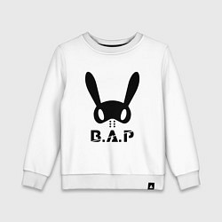Свитшот хлопковый детский B A P big logo, цвет: белый
