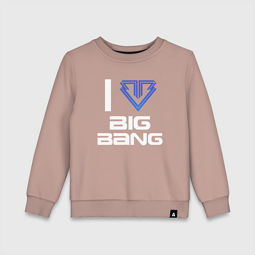 Детский свитшот I love big bang / Пыльно-розовый – фото 1
