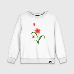 Детский свитшот Нежные акварельные цветы в японском стиле