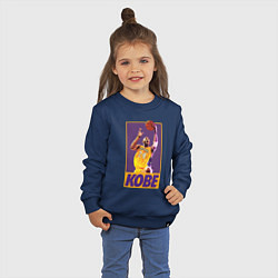 Свитшот хлопковый детский Kobe game, цвет: тёмно-синий — фото 2