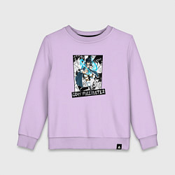 Детский свитшот Грей Фуллбастер на фоне манги