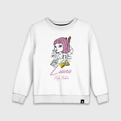 Свитшот хлопковый детский Liana - pulp fiction, цвет: белый