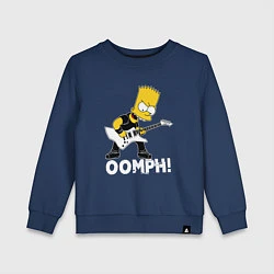 Свитшот хлопковый детский OOMPH! Барт Симпсон роке, цвет: тёмно-синий