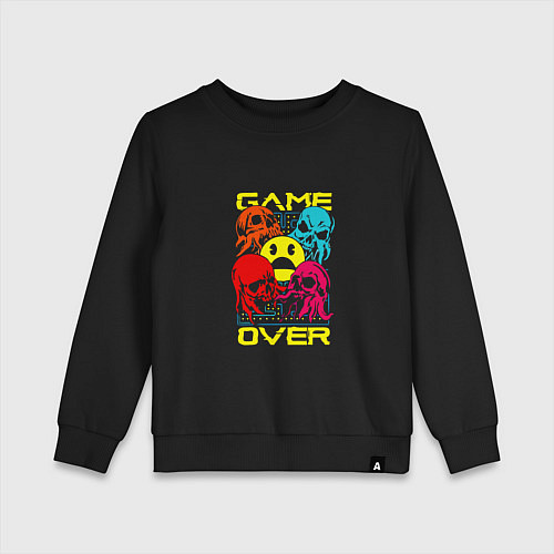 Детский свитшот Game over inscription / Черный – фото 1