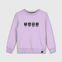 Детский свитшот Еда сон самбо повторить