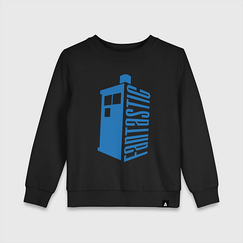 Детский свитшот Fantastic tardis / Черный – фото 1