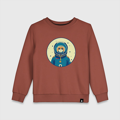 Детский свитшот Ретро обезьяна / Кирпичный – фото 1
