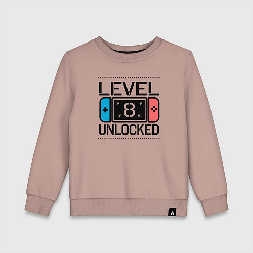 Детский свитшот Level 8 unlocked / Пыльно-розовый – фото 1