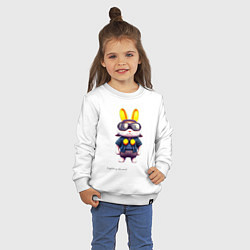 Свитшот хлопковый детский Модный мультяшный заяц, цвет: белый — фото 2