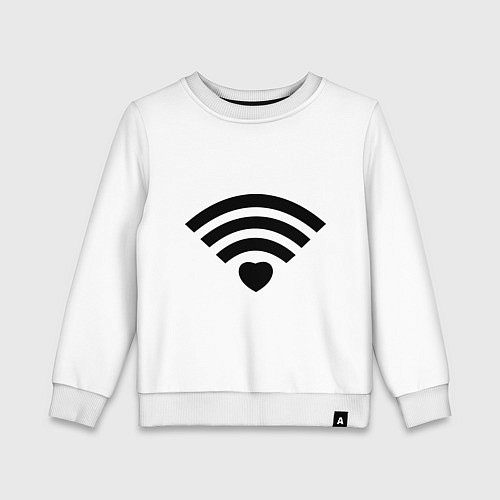 Детский свитшот Wi-Fi Love / Белый – фото 1