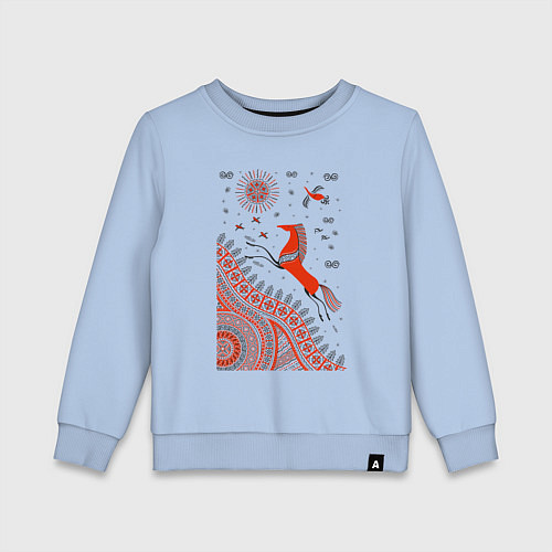 Детский свитшот Мезенский конь / Мягкое небо – фото 1