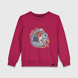 Детский свитшот Осенний котик-енотик