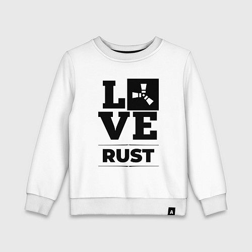 Детский свитшот Rust love classic / Белый – фото 1