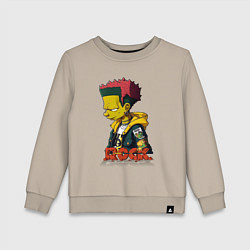 Свитшот хлопковый детский Rock Simpson, цвет: миндальный