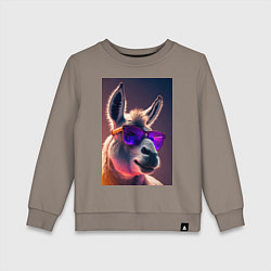 Детский свитшот Лама в очках