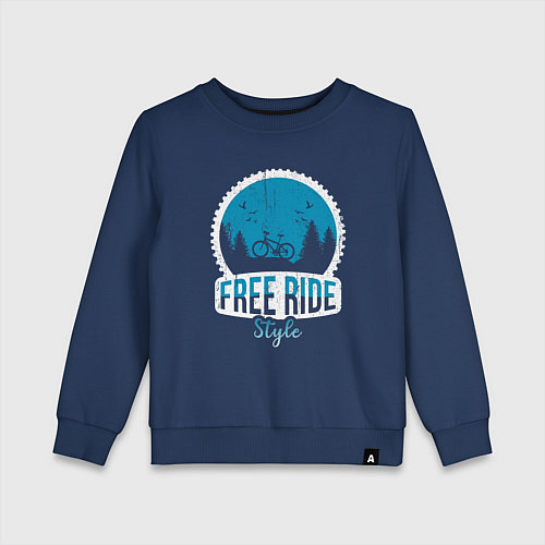 Детский свитшот Free ride style / Тёмно-синий – фото 1