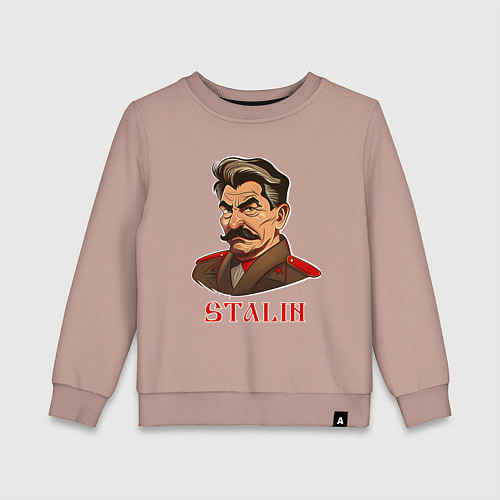 Детский свитшот Joseph Vissarionovich Stalin / Пыльно-розовый – фото 1