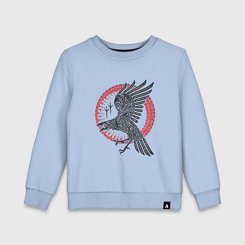 Детский свитшот Ворон мифология славян / Мягкое небо – фото 1