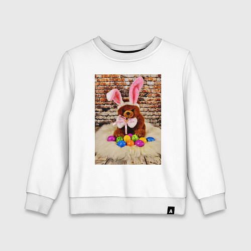 Детский свитшот Кролик счастья / Белый – фото 1