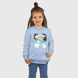 Свитшот хлопковый детский Чайки на курорте, цвет: мягкое небо — фото 2