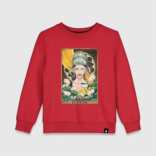 Детский свитшот The Buddha Tarot Card / Красный – фото 1