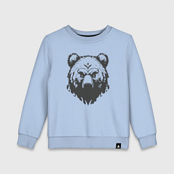 Свитшот хлопковый детский Бурый медведь, цвет: мягкое небо