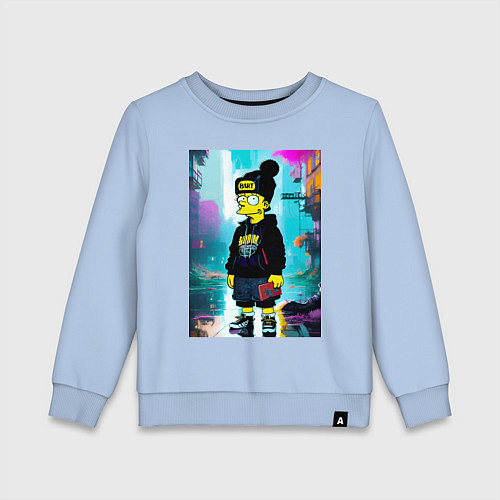 Детский свитшот Bart Simpson - street fantasy / Мягкое небо – фото 1