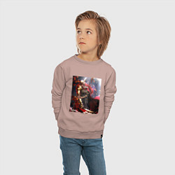 Свитшот хлопковый детский Маления из Элден Ринг, цвет: пыльно-розовый — фото 2