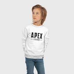 Свитшот хлопковый детский Apex Legends логотип, цвет: белый — фото 2